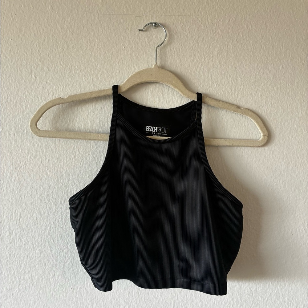 Beach Riot Black Ribbed Workout Set - Picture 3 of 4